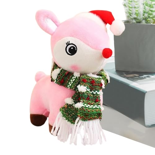 Ghjkldha Christmas Reindeer Plush | Cute Reindeer Plush Toy | Holiday Reindeer Stuffed Animal | Christmas Plush Reindeer Decoration, Soft Christmas Reindeer Plushie, Rudolph Reindeer Plush von Ghjkldha