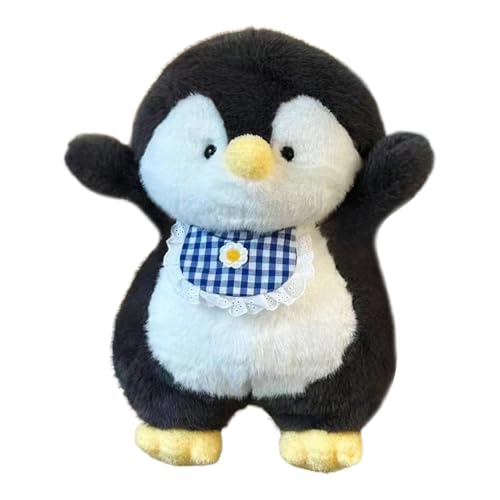 Ghjkldha Cute Penguin Plush Toy, Plushies Wearing Bib, Soft and Huggable Stuffed Penguin Toy for Boys and Girls, Perfect Room Decoration for Kids, Cozy and Adorable Plush Toy,Penguin Plush Toy von Ghjkldha