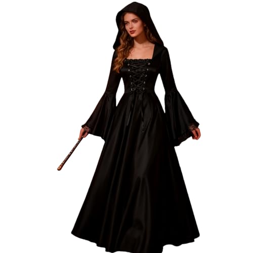 Ghjkldha Halloween Hexenkostüm,Gruseliges Feiertagskostüm | Halloween Hexenkleid Set | Für Escape Room Cosplay Veranstaltung Gruselhaus Theater Freundinnen Ghjkldha Halloween Hexenkostüm,Gruseliges Feiertagskostüm | Halloween Hexenkleid Set | Für Escape Room Cosplay Veranstaltung Gruselhaus Theater Freundinnen von Ghjkldha