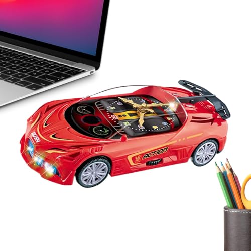 Ghjkldha Interactive Musical Racing Car Toy for Kids, Light Up Music Toy, Sports Car with Clock Function, Time Learning Toy for Kids with Sound and Lights Up Music Time Learning Toy von Ghjkldha