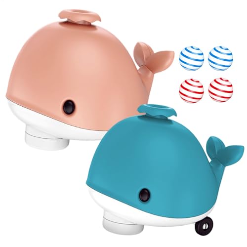 Ghjkldha Interactive Whale Floating Ball Toy, Electric Fan Flexible Wheels and Music Function, Excellent for Balancing Blowing Games for Cats and Kittens, Fun Pet Supplies Indoor Play von Ghjkldha