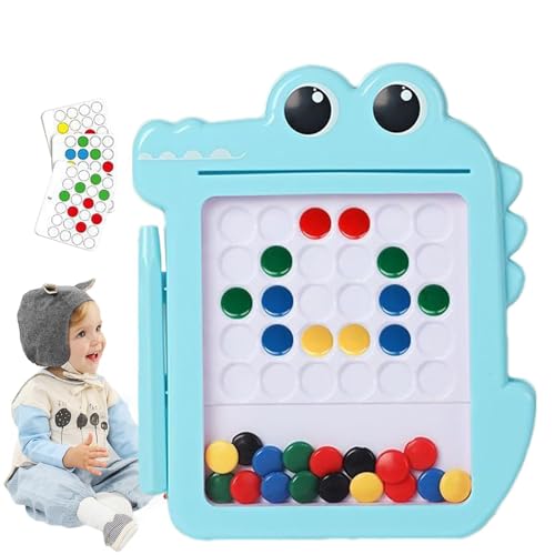 Ghjkldha Magnetic Drawing Board for Kids, Crocodile Design Dot Board, Educational Doodle Puzzle Toy for Boys and Girls Age 3-6, Road Trip Activities for Children von Ghjkldha