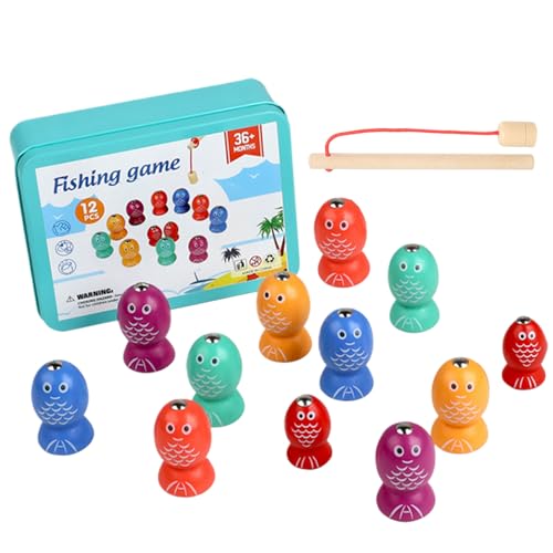 Ghjkldha Magnetic Fishing Game, Wooden Fish Activity, Fine Motor Skills Development, Sensory Learning Toy, Includes Fishing Rods, Suitable for Preschool, Classroom, Indoor Play, Ages 2 6 Ghjkldha Magnetic Fishing Game, Wooden Fish Activity, Fine Motor Skills Development, Sensory Learning Toy, Includes Fishing Rods, Suitable for Preschool, Classroom, Indoor Play, Ages 2 6 von Ghjkldha