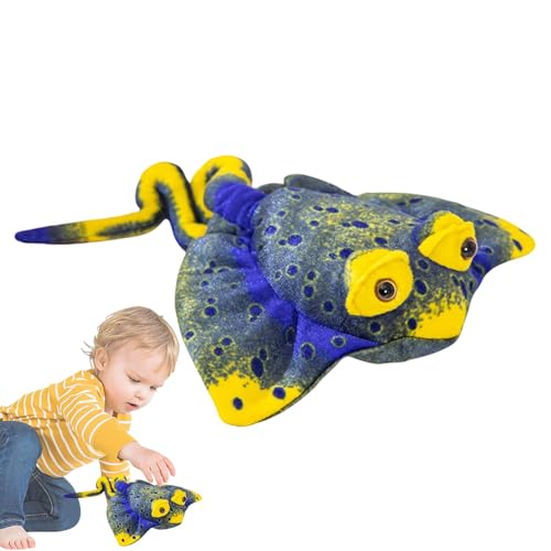 Ghjkldha Manta Ray Plush, Simulation Manta Ray Stuffed Plush Toy, Skin-Friendly Animal Stuffed Toys, Manta Plush Pillow for Children, Toddler, Boys, Soft and Cozy Manta Ray Toy for Kids von Ghjkldha