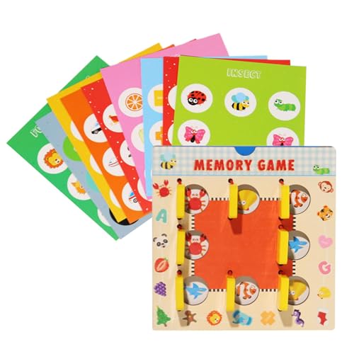 Ghjkldha Matching Game for, Educational Development Toy with 10 Double-Sided Cards, Chess Learning Game for Kids, Toddler Travel Game for Birthdays and Special Occasions von Ghjkldha