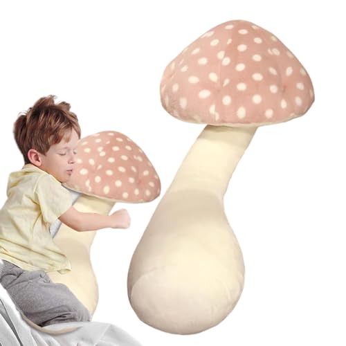 Ghjkldha Mushroom Pillow, 70cm Mushroom Doll, Mushroom Neck Heads Cushion, Soft Plush Stuffed Toy, Giant Mushroom Plush Toy, Decorative Mushroom Cushion for Sofa, Kids Room von Ghjkldha