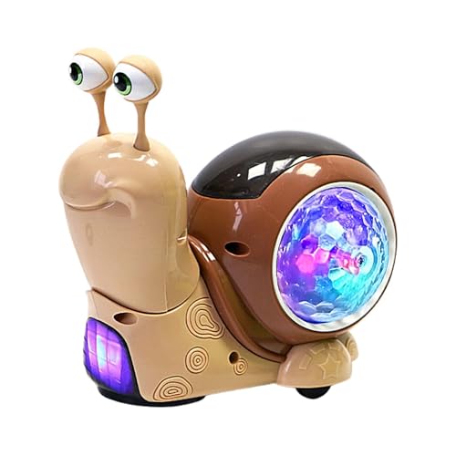 Ghjkldha Musical Crawling Snail Toy Lighted Interactive Snail with Obstacle Avoidance, Sensory Toy for Boys & Girls, Fun Toddler Toy Learning & Play, Lighted Musical Crawling Snail Toy von Ghjkldha