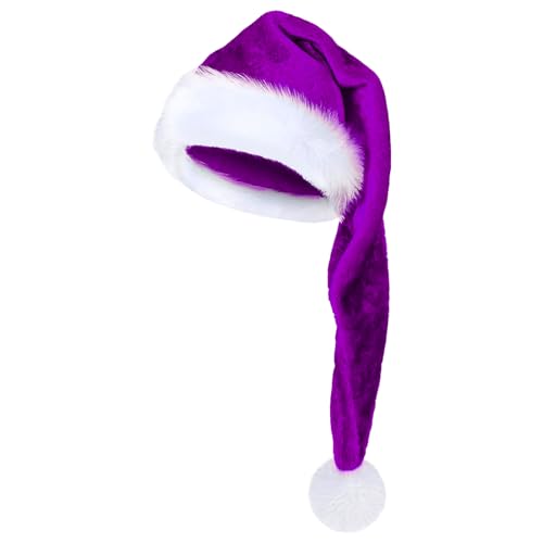 Ghjkldha Nikolausmützen Erwachsene 29,5 Zoll lang, Weiche Samt Nikolausmütze für Erwachsene, Kostüm Zubehör Kopfbedeckung für Winter Festival Feier Photo Booth Prop Karneval Neujahr Urlaub Ghjkldha Nikolausmützen Erwachsene 29,5 Zoll lang, Weiche Samt Nikolausmütze für Erwachsene, Kostüm Zubehör Kopfbedeckung für Winter Festival Feier Photo Booth Prop Karneval Neujahr Urlaub von Ghjkldha