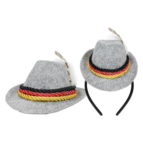 Ghjkldha Oktoberfest Kopfschmuck | Bierfest Kopfbedeckung - Filz Retro Kopfschmuck für Erwachsene Halloween Partys Ghjkldha Oktoberfest Kopfschmuck | Bierfest Kopfbedeckung - Filz Retro Kopfschmuck für Erwachsene Halloween Partys von Ghjkldha