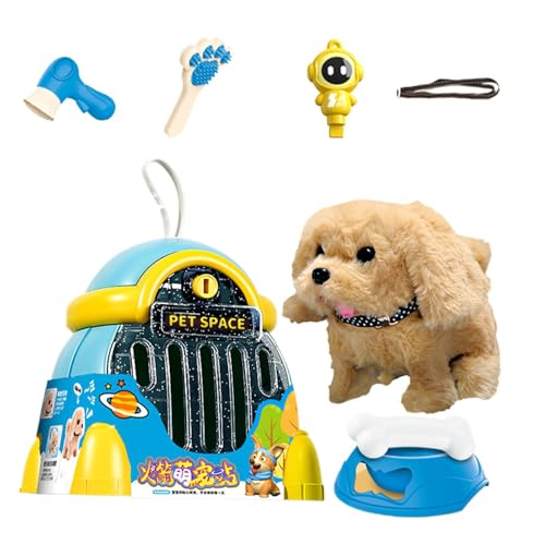 Ghjkldha Robot Animal, Stuffed Pet with Barking and Walking, Touch Control Robotic Toy, Pretend Dress Up Realistic Pet for Kids, Interactive Toy for Children, Educational Robot Animal Pet von Ghjkldha