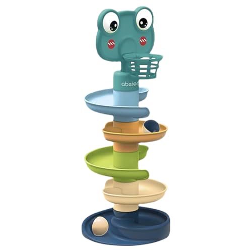 Ghjkldha Roll Tower Ball Toy | Ball Ramp Toy | Interactive Ball Drop Toy | Tower Ball Rolling Toy, Colorful Ball Track Toy, Kids Rolling Ball Tower, Stacking Ball Tower, Educational Ball Toy von Ghjkldha