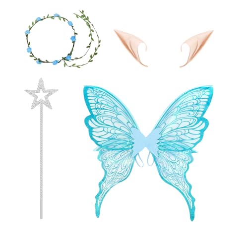 Ghjkldha Schmetterlingsfeenflügel - Kostüm Für Damen Halloween Schmetterlingsfee Flügel | Hautschonende Elastische Verkleidungsflügel Für Festlichkeiten Und Karneval Ghjkldha Schmetterlingsfeenflügel - Kostüm Für Damen Halloween Schmetterlingsfee Flügel | Hautschonende Elastische Verkleidungsflügel Für Festlichkeiten Und Karneval von Ghjkldha