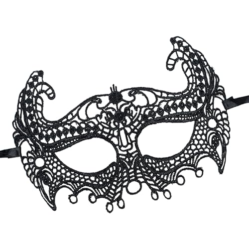 Ghjkldha Schwarze Augenabdeckung aus Spitze, elegante Augenmaske für Mädchen, Festivals, Dekoration, Augenbinde für Frauen, Mädchen, Teenager, Halloween, Weihnachten, Geburtstag, Party, Cosplay Ghjkldha Schwarze Augenabdeckung aus Spitze, elegante Augenmaske für Mädchen, Festivals, Dekoration, Augenbinde für Frauen, Mädchen, Teenager, Halloween, Weihnachten, Geburtstag, Party, Cosplay von Ghjkldha