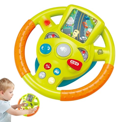 Ghjkldha Simulated Driving Controller, Interactive Steering Wheel Toy with Music and Light, Funny Car Driving Simulation for Kids, Develops Auditory Skills and Imaginative Play von Ghjkldha