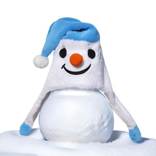 Ghjkldha Snowman Christmas Novelty Hats Cute Plush Soft Hats with Adjustable Drawstring, Perfect for Holiday Parties and Family Gatherings, Fun Christmas Accessories,Plush Snowman Christmas Hats von Ghjkldha