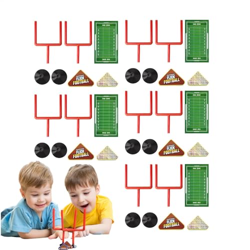 Ghjkldha Soccer Table Game, 24.5x13x3.5cm, Flick Football Board Game, Desktop Sports, 5 Sets for Interactive Play, Parent-Child Bonding, Ideal for Parties and Family Fun, Green Red von Ghjkldha