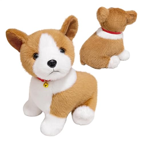 Ghjkldha Stuffed Dog Plush, Cute Plush Puppy, Soft Kids, Huggable Small, 9.84x7.87x5.91inc/12.6x10.63x8.66inches, Realistic Cartoon Dog for Birthday Animal Theme Parties von Ghjkldha