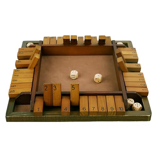 Ghjkldha Wooden Math Game, Problem Solving Toys, Close Box Game, Wooden Close The Box Game - Math Strategy Game for 2-4 Players, Perfect for Parties, Family Gatherings, and Nights, Develops Addition von Ghjkldha