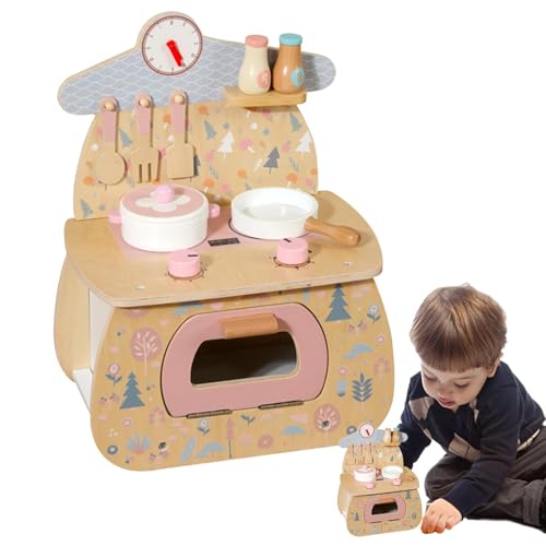 Kids Cooking Set, Kitchen Tools Food Cooking Kit, Real Cook Playset, Wooden Fun and Educational Kitchen Kits for Boys and Girls, Perfect for Little Chefs von Ghjkldha