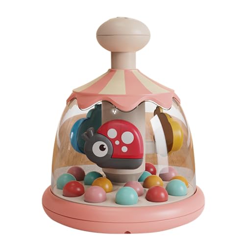 Kids Press Carousel Toy, Colorful Push and Spin Rotating Carousel, Interactive Learning and Development Sound Toy, Enhances Hand Strength and Provides Musical Fun for Children von Ghjkldha