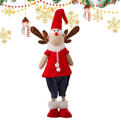 Long Leg Christmas Plush Doll, Standing Stuffed Decoration with Weighted Bottom, Perfect for Desk, Cabinet, Sofa, Shelves, and Tiered Trays Christmas Plush Doll with Long Legs, Weighted Standing Stuff von Ghjkldha