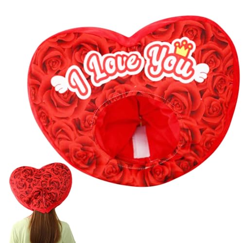 Plush Heart Hat, Plush Flower Heart Masquerade Cosplay Headwear, Soft Plush Flower Heart Valentine's Headpiece, Dress Up Cosplay Props, Role Play Cosplay Headwear, Heart Shaped Plush Hat, Flower Heart von Ghjkldha