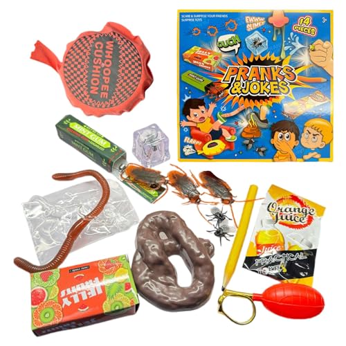 Pranks for Kids, Prank Toys Pack Set Box, April Fools Prank Kit, Portable Gathering Prank Kit, Practical Gag Box for Home, Gatherings, Festivals, and April Fools Day Fun,April Fools Prank Kit von Ghjkldha