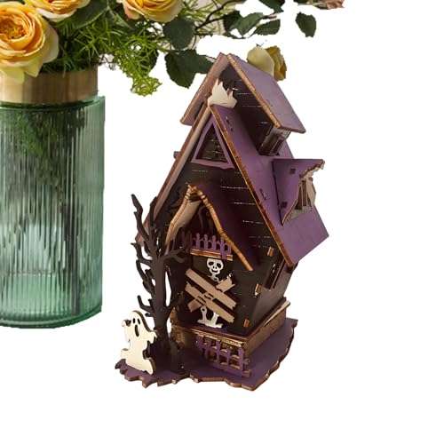 Spukhaus Bauset - Spukhaus Deko,3D Beleuchtetes Rustikales Zentrum Horror Deko Für Kamin Wohnzimmer Party Heimdekoration Spukhaus Bauset - Spukhaus Deko,3D Beleuchtetes Rustikales Zentrum Horror Deko Für Kamin Wohnzimmer Party Heimdekoration von Ghjkldha