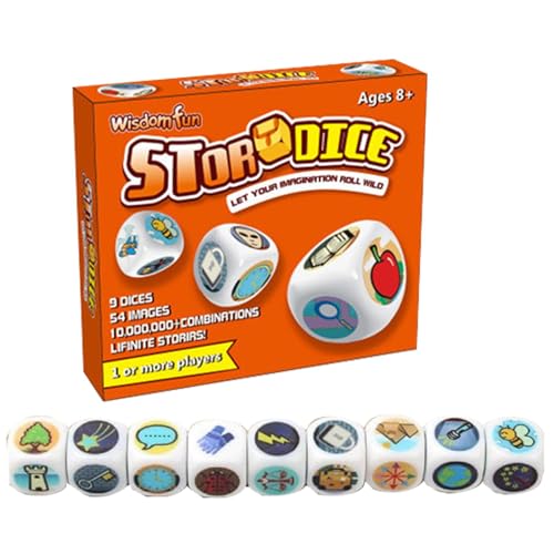 Story Time Dice,Imaginative, Iconic Storytelling Game Dice, Perfect for Early Education, Creative Family Game, Enhances Language and Cognitive Skills, 3.94x0.98 Inches von Ghjkldha