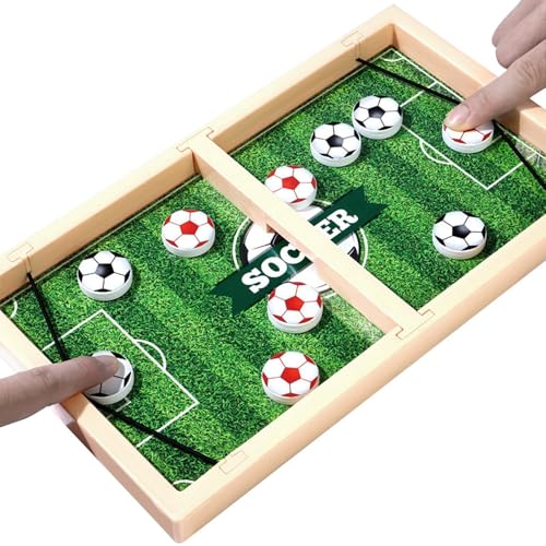 Tischfußball, Tischfußballspiel, interaktives Spiel für Kinder | Auswurfspielzeug-Desktop-Brettspiel | Tragbares interaktives Familienspiel | Ideal für Kinder und Familienspaß | Perfekt für Geburtstag von Ghjkldha