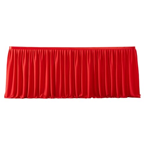 Tischrock, rechteckig, plissiert, 1,8 m - 2,7 m, Stoffbezug, Heimdekoration, für Veranstaltung, Bankett, Hochzeit, Babyparty, drinnen und draußen, Urlaub, Halloween, Party Tischrock, rechteckig, plissiert, 1,8 m - 2,7 m, Stoffbezug, Heimdekoration, für Veranstaltung, Bankett, Hochzeit, Babyparty, drinnen und draußen, Urlaub, Halloween, Party von Ghjkldha