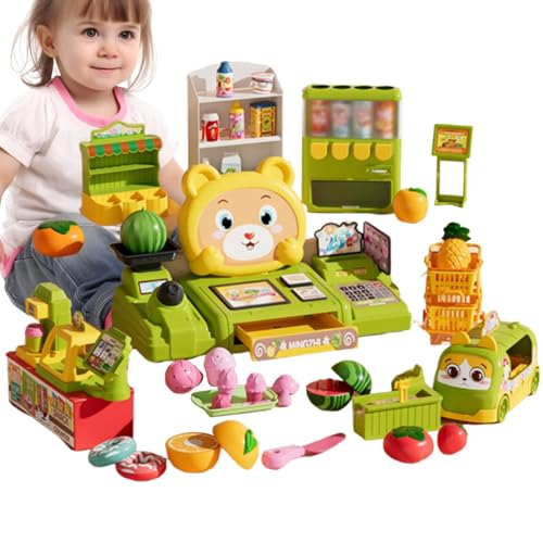 Toddler Cash Register Toy, Educational Cash Register Playset, Supermarket Checkout Toy for Kids, Interactive Learning Cash Register Children's Cash Register Toy, Interactive Toddler Cash Register von Ghjkldha