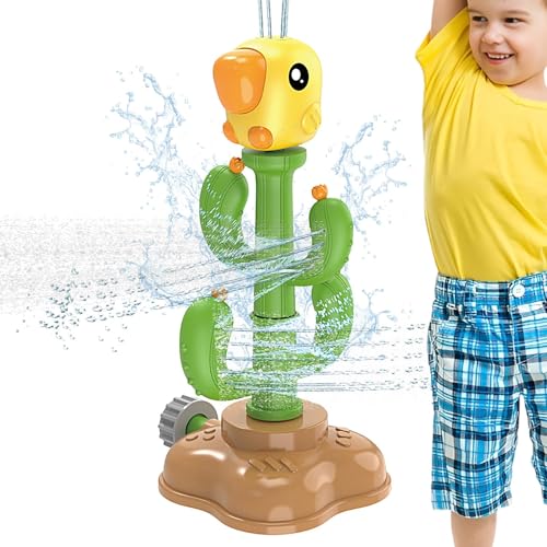 Water Sprinkler Toy, 26x13.5x11.5cm, Cactus Water Sprayer, Splashing Water Toy, Summer Yard Activities, Backyard Reservoir Enjoyable, Outdoor Water, Green von Ghjkldha