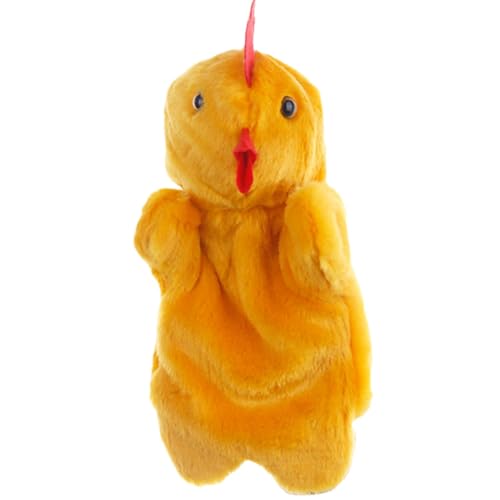 Weiches Plüsch-Hühnerspielzeug | Handpuppe Huhn | Plüschtier-Handpuppen | Weiches und kuscheliges Hühnerspielzeug, pädagogisches Plüschspielzeug für Kinder, Hühnerfingerpuppenspielspielzeug für Kinder von Ghjkldha