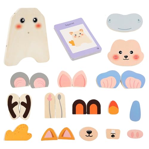 Wooden Animal Puzzle - Cartoon Building Blocks Board for Kids, Preschool Learning with Interactive Sensory Play, Educational Toy for Classroom, Nursery, Travel, Birthday, Multicolor Wooden Animal Puzzle - Cartoon Building Blocks Board for Kids, Preschool Learning with Interactive Sensory Play, Educational Toy for Classroom, Nursery, Travel, Birthday, Multicolor von Ghjkldha