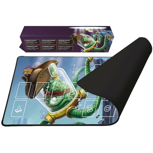 Mindbug Captain Tentacles Playmat – Offizielle Spielmatte für Mindbug Spiel, rutschfeste Gummibasis mit doppelt genähten Kanten, 35,6 x 61 cm, Einzelspieler, hergestellt von Ghost Galaxy von Ghost Galaxy