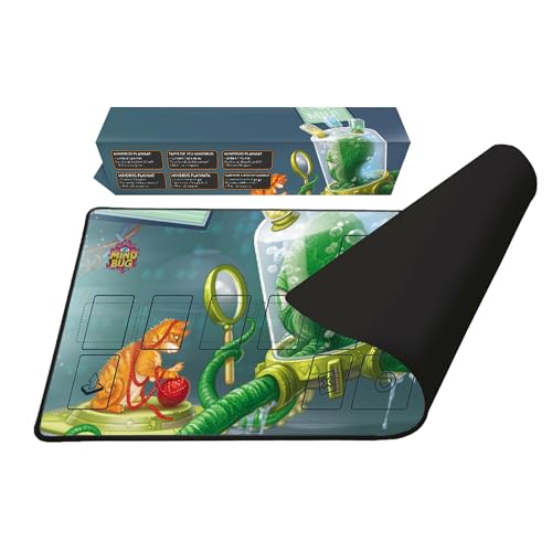 Mindbug Mr. Green Playmat – Offizielle Spielmatte für Mindbug Spiel, rutschfeste Gummiunterseite mit doppelt genähten Kanten, 35,6 x 61 cm, Einzelspieler, hergestellt von Ghost Galaxy von Ghost Galaxy