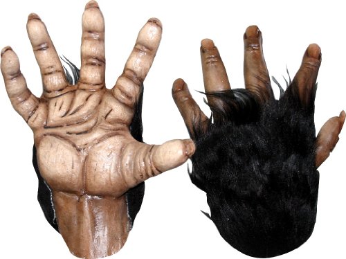 GHOULISH Gorilla Handschuhe AFFE schwarz-braun Einheitsgröße von Ghoulish Productions