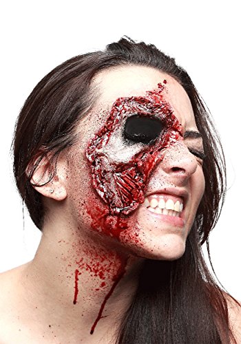 Generique - Falsche Wunde fehlendes Auge offene Haut Halloween-Makeup rot von Ghoulish Productions