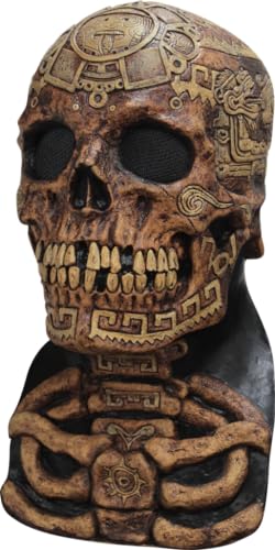 Ghoulish Productions - Aztekische Totenkopfmaske, Totenkopf Serie, strapazierfähige Latexmaske, handbemalt, Halloween, Karnevalsumzug, Kostümparty, Einheitsgröße für Erwachsene von Ghoulish Productions