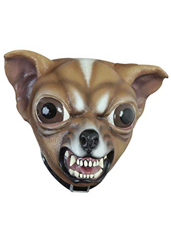 Ghoulish Productions - Chihuahua Maske, Tierreihe, strapazierfähige Latexmaske, handbemalt, Halloween, Karnevalsumzug, Kostümparty, Einheitsgröße für Erwachsene. von Ghoulish Productions