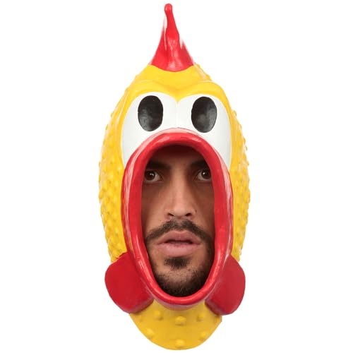 Ghoulish Productions - Gummihuhn-Maske, Humor Serie, strapazierfähiges Latexkostüm, handbemalt, Halloween, Fußball, Karnevalsumzug, Kostümparty, Einheitsgröße für Erwachsene Ghoulish Productions - Gummihuhn-Maske, Humor Serie, strapazierfähiges Latexkostüm, handbemalt, Halloween, Fußball, Karnevalsumzug, Kostümparty, Einheitsgröße für Erwachsene von Ghoulish Productions