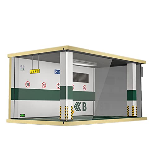 Simulation Auto Garage Modell Parkplatz Modell Szene Acryl Vitrine mit Licht Dekoration Display 1:24 von Ghulumn