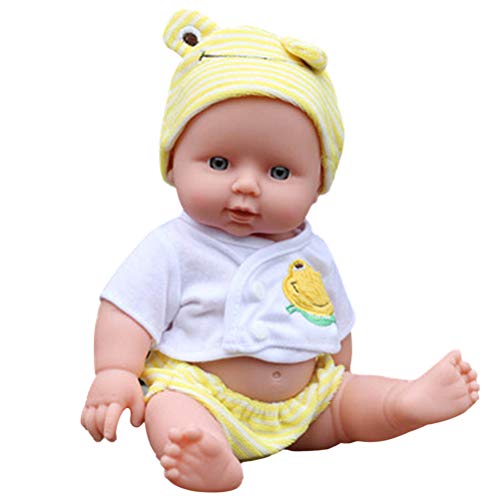 11,8 Zoll Kleine Realistische Babypuppe Weiche Ganzkörperpuppe 30 cm Puppenbabypuppe Spielzeug Weiche Lebensechte Babyspielzeug für Kinder jungens Mädchen (Gelb #05) von Ghzste