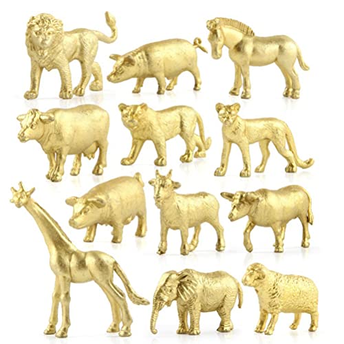 12 Stück Simulation Tiermodell Gold Tiere Puppe Ornament Gold Safari Tiere Figuren Spielzeug Zoo Wild Dschungel Tiere Spielset mit Elefant Giraffe Löwe Tige Kinder Geschenk 12 Stück Simulation Tiermodell Gold Tiere Puppe Ornament Gold Safari Tiere Figuren Spielzeug Zoo Wild Dschungel Tiere Spielset mit Elefant Giraffe Löwe Tige Kinder Geschenk von Ghzste