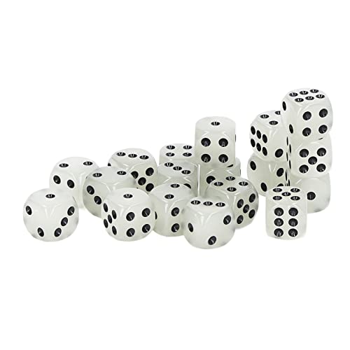 18PCS Luminous Dice Set für Männer Frauen mit Bar KTV Christmas Party Brettspiel, 6 -seitige Würfelspiel -Requisiten, Ideale Dekoration für die Familienversammlung von Ghzste