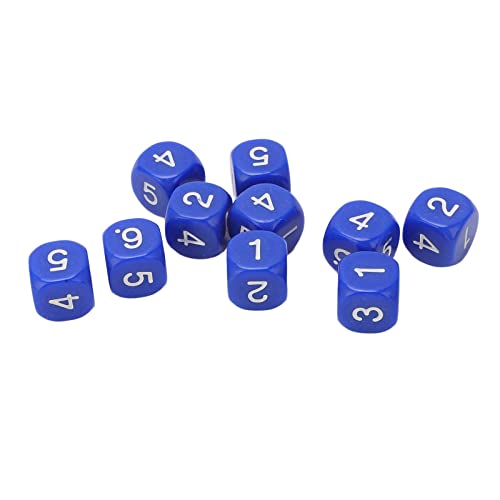 20pcs Game Number Dice, Runde Eckdesign -Lehrwerkzeuge, Geeignet für Brettspiele, Plastik -Set (Blau) von Ghzste