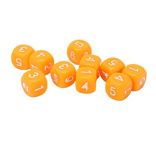 20pcs Game Number Dice, Runde Eckdesign -Lehrwerkzeuge, Geeignet für Brettspiele, Plastik -Set (Gelb #11) von Ghzste