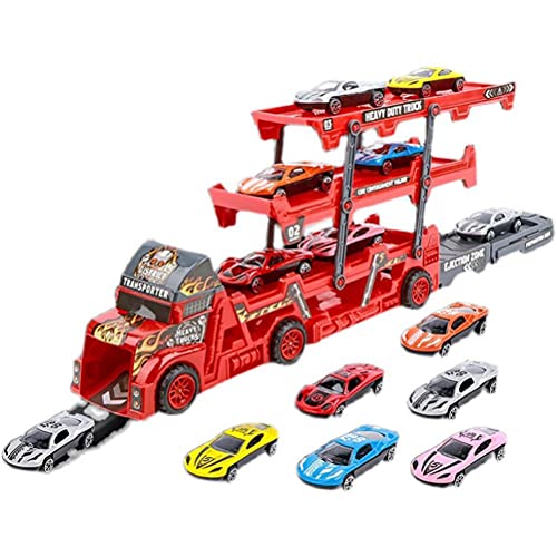 Autotransporter, Spielzeug-LKWs für, Autotransporter, Transporter, LKW-Spielzeug, Dreischichtig, Verformter LKW-Transporter, Kinderspielzeugauto, für Geburtstag, Weihnachten Autotransporter, Spielzeug-LKWs für, Autotransporter, Transporter, LKW-Spielzeug, Dreischichtig, Verformter LKW-Transporter, Kinderspielzeugauto, für Geburtstag, Weihnachten von Ghzste