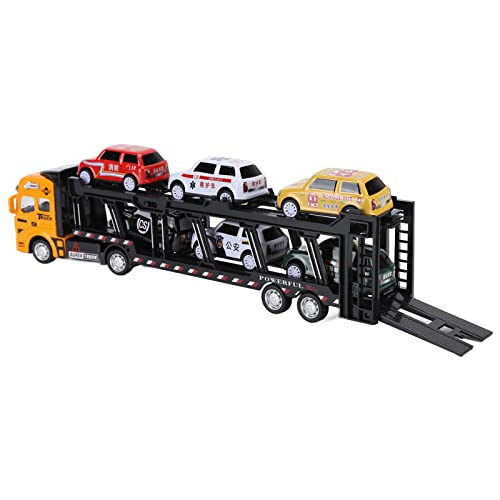 Ghzste Autotransporter-Spielzeug-LKWs für Kinder, Autotransporter-Spielzeug, Enthält 6 Spielzeugautos, Modell, Abnehmbare Legierung, Sechs Autos, Kinder-Transport-LKW, Simulationsmodell von Ghzste